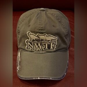 NWTF Committee Green Hunting Camo Trim Hat Cap National Wild Turkey Federation